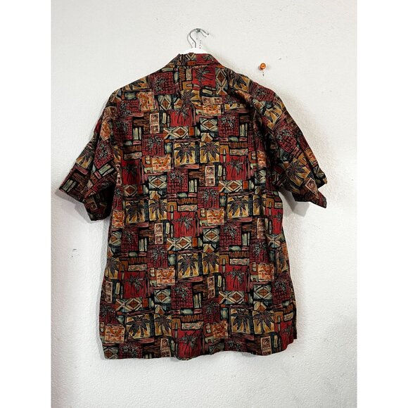 Vintage 80s Tori Richard Mens Button-Up Hawaiian Shirt Medium Tropical Abstract - Picture 4 of 8